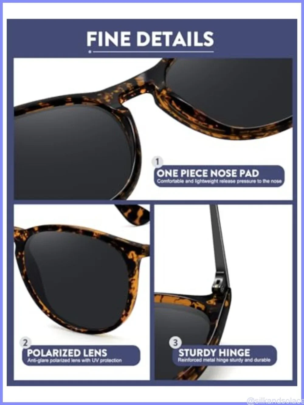 Polarized Round Retro Sunglasses UV Protection Lightweight Unisex